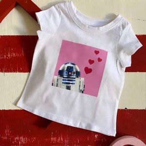 Star Wars R2-D2 Valentine Toddler Girls Shirt